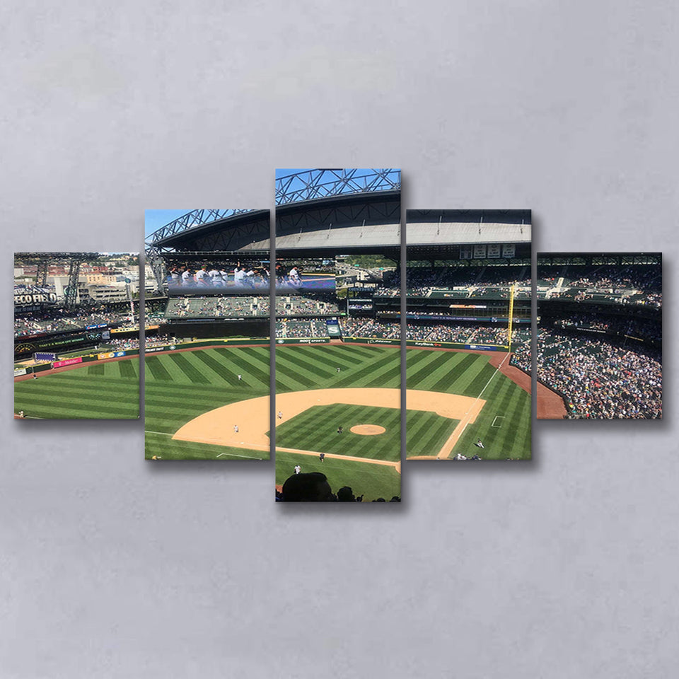Seattle Mariners Wall Art T Mobile Park Stadium Canvas Prints Safeco,Multi Panels,Sport Stadium Art Prints, Fan Gift