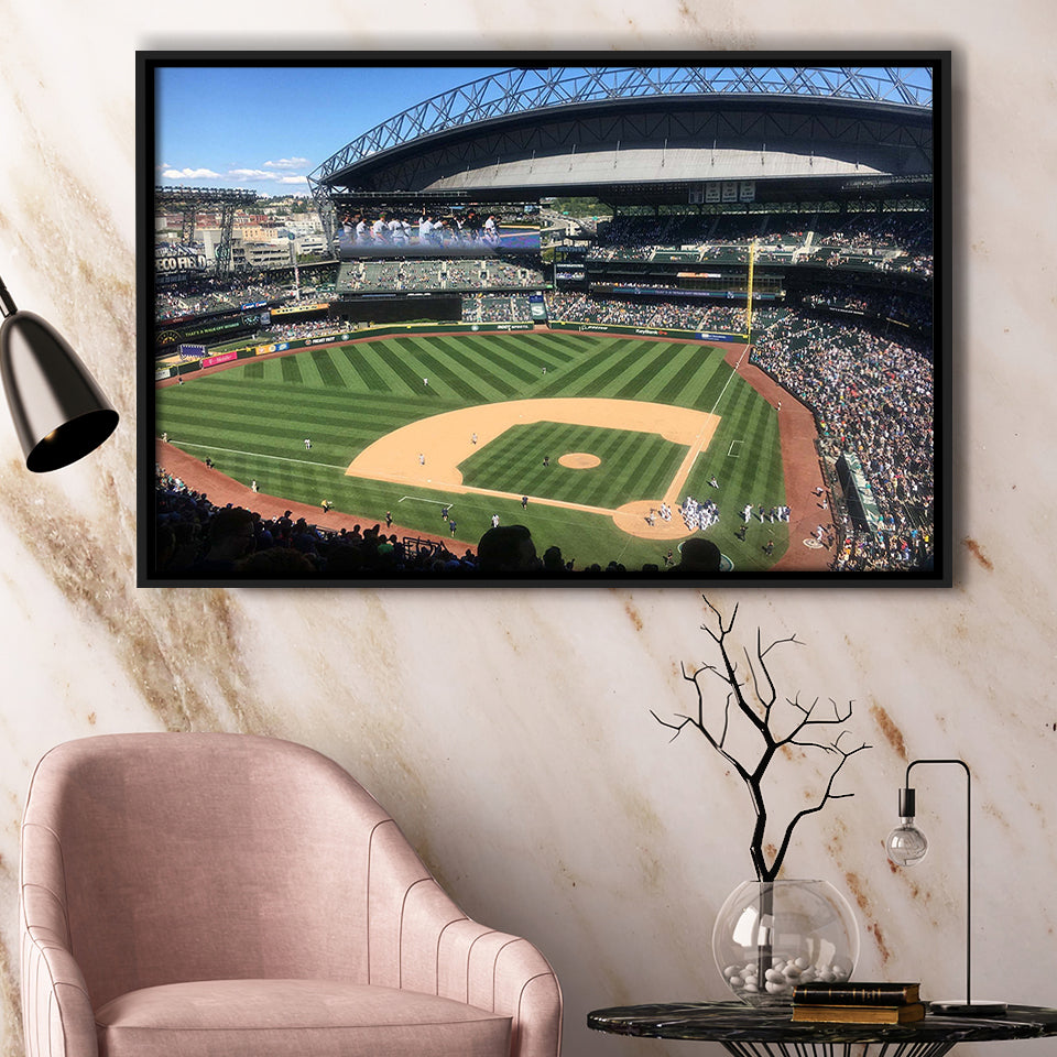 Seattle Mariners Wall Art T Mobile Park Stadium Framed Canvas Prints Safeco,Sport Stadium Art Prints, Fan Gift