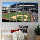Seattle Mariners Wall Art T Mobile Park Stadium Canvas Prints Safeco,Multi Panels B,Sport Stadium Art Prints, Fan Gift