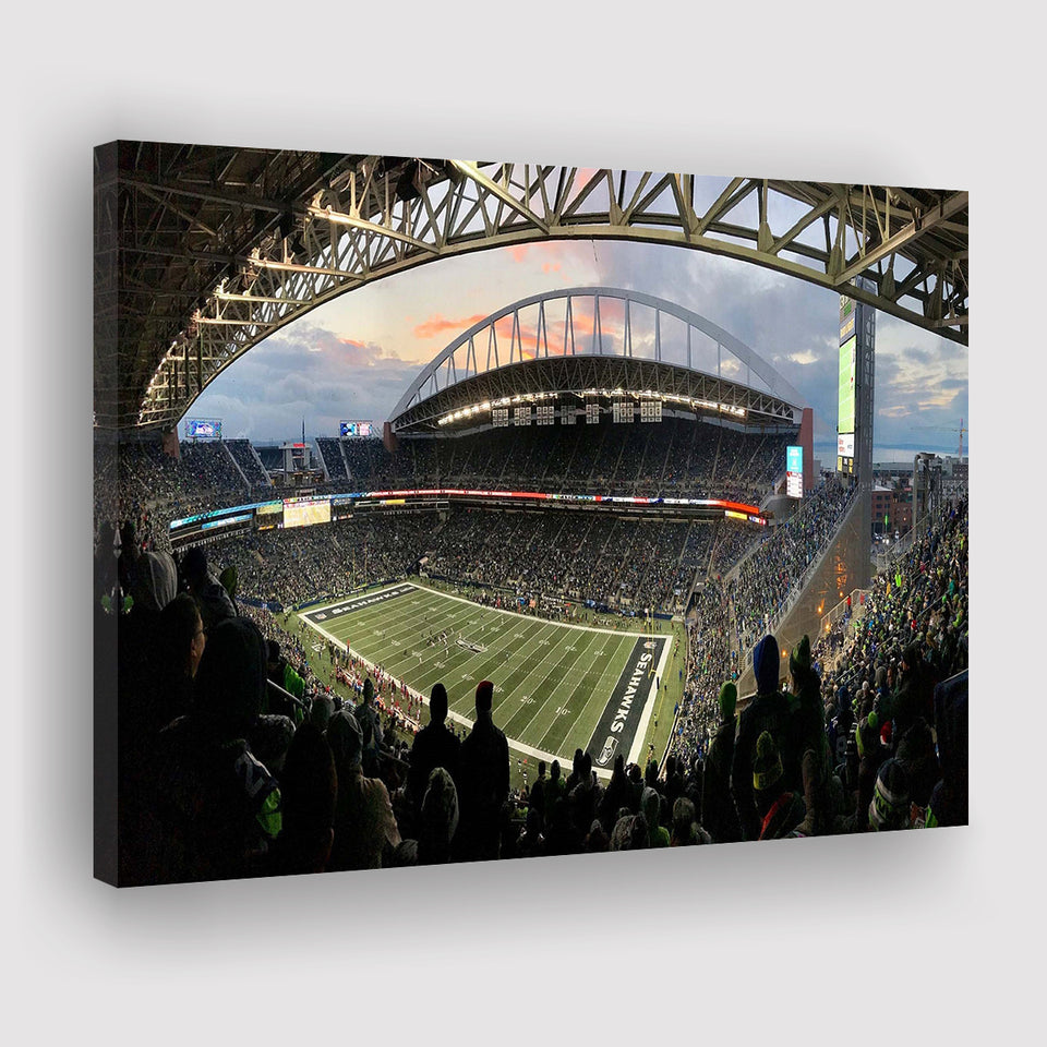 Seattle Seahawks Stadium Canvas Prints CenturyLink Field Wall Art Lumen,Sport Stadium Art Prints, Fan Gift, Wall Decor