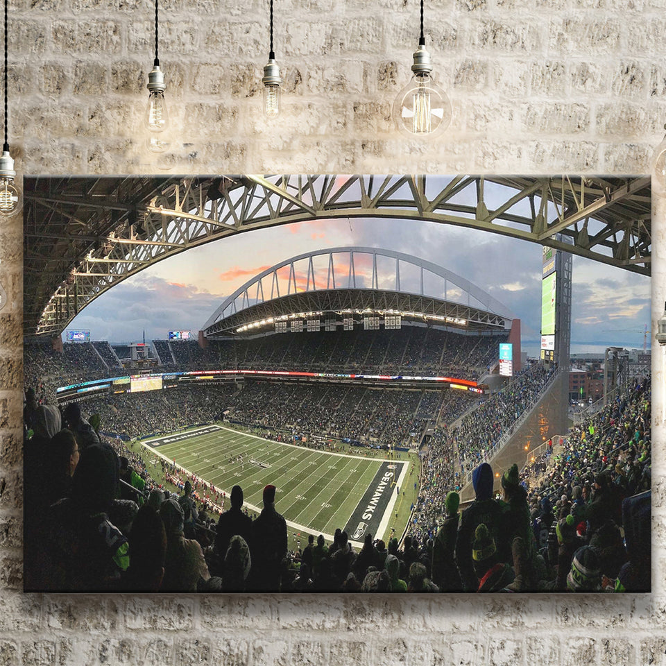 Seattle Seahawks Stadium Canvas Prints CenturyLink Field Wall Art Lumen,Sport Stadium Art Prints, Fan Gift, Wall Decor