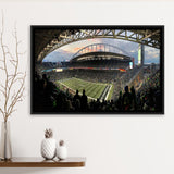 Seattle Seahawks Stadium Framed Canvas Prints CenturyLink Field Wall Art Lumen,Sport Stadium Art Prints, Fan Gift