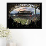 Seattle Seahawks Stadium Framed Canvas Prints CenturyLink Field Wall Art Lumen,Sport Stadium Art Prints, Fan Gift
