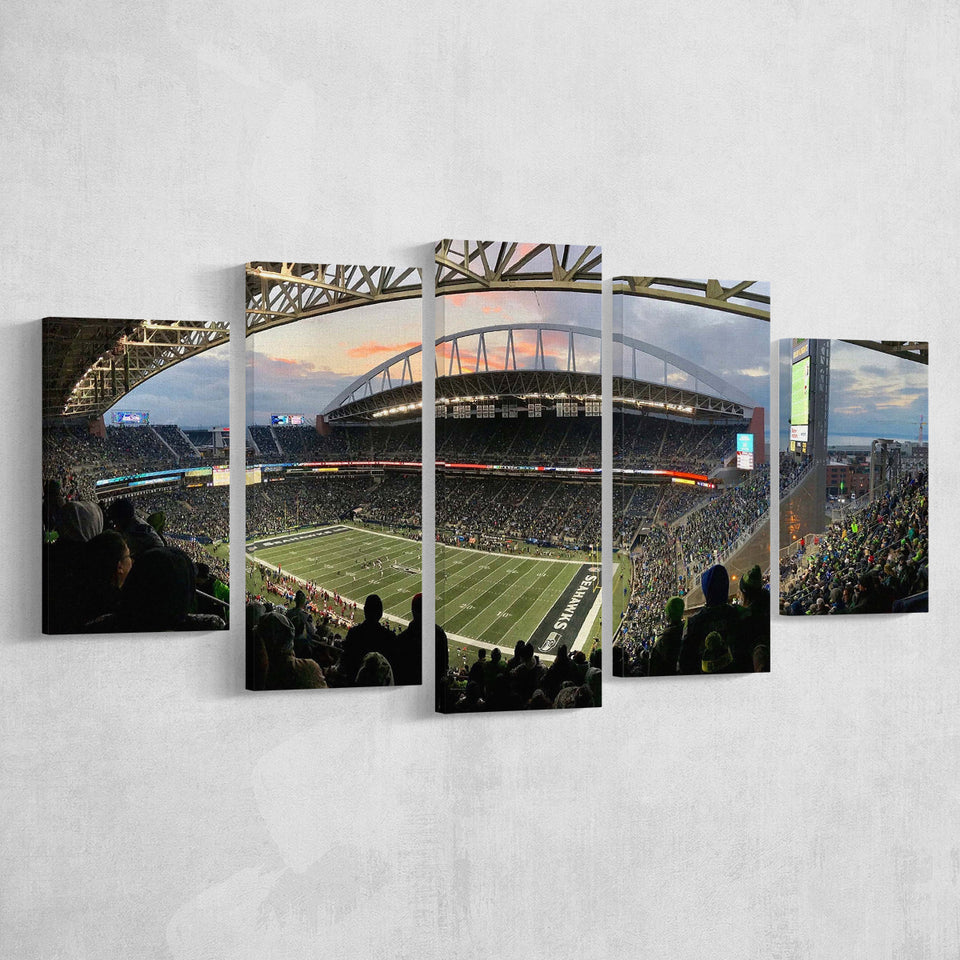 Seattle Seahawks Stadium Canvas Prints CenturyLink Field Wall Art Lumen,Multi Panels,Sport Stadium Art Prints, Fan Gift