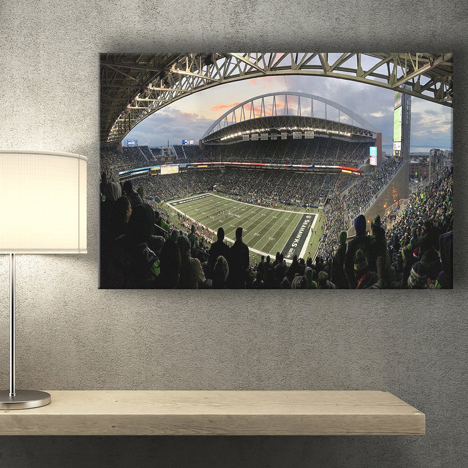 Seattle Seahawks Stadium Canvas Prints Stadium CenturyLink Field Wall Art Lumen,Sport Stadium Art Prints, Fan Gift, Wall Decor