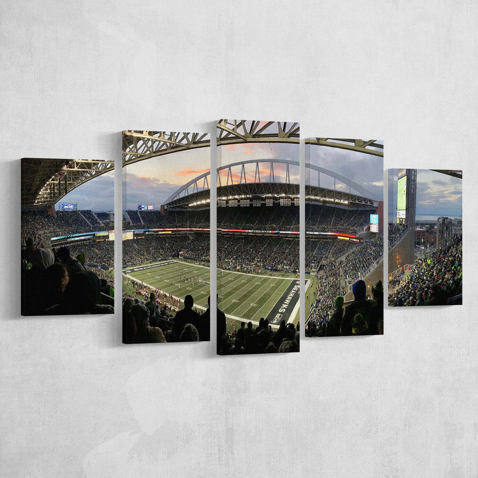 Seattle Seahawks Stadium Canvas Prints Stadium CenturyLink Field Wall Art Lumen,Multi Panels,Sport Stadium Art Prints, Fan Gift