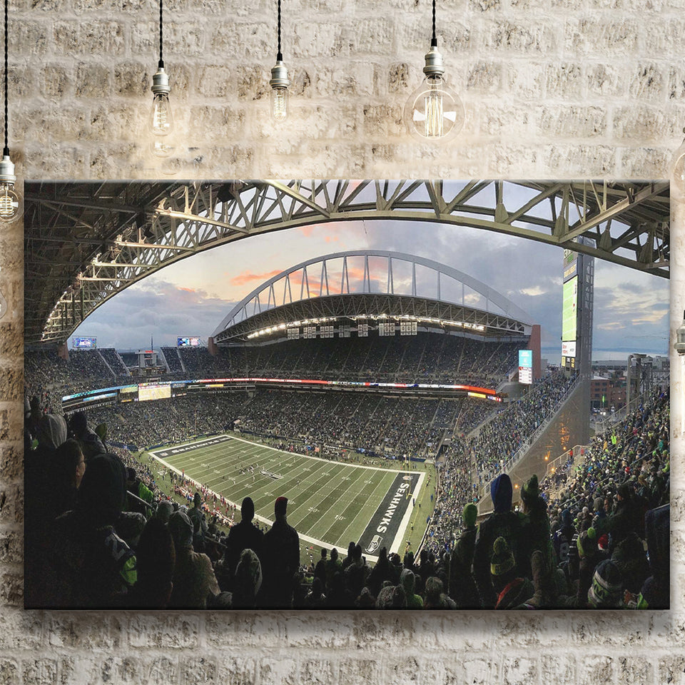Seattle Seahawks Stadium Canvas Prints Stadium CenturyLink Field Wall Art Lumen,Sport Stadium Art Prints, Fan Gift, Wall Decor