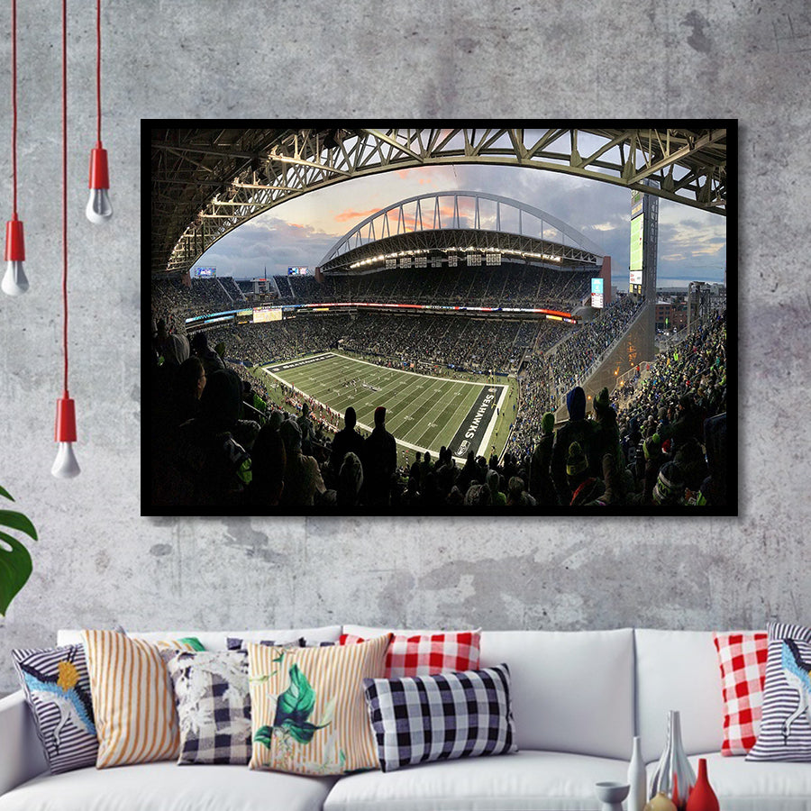 Seattle Seahawks Stadium Art Prints Stadium CenturyLink Field Wall Art Lumen,Sport Stadium Art Prints, Fan Gift, Wall Decor