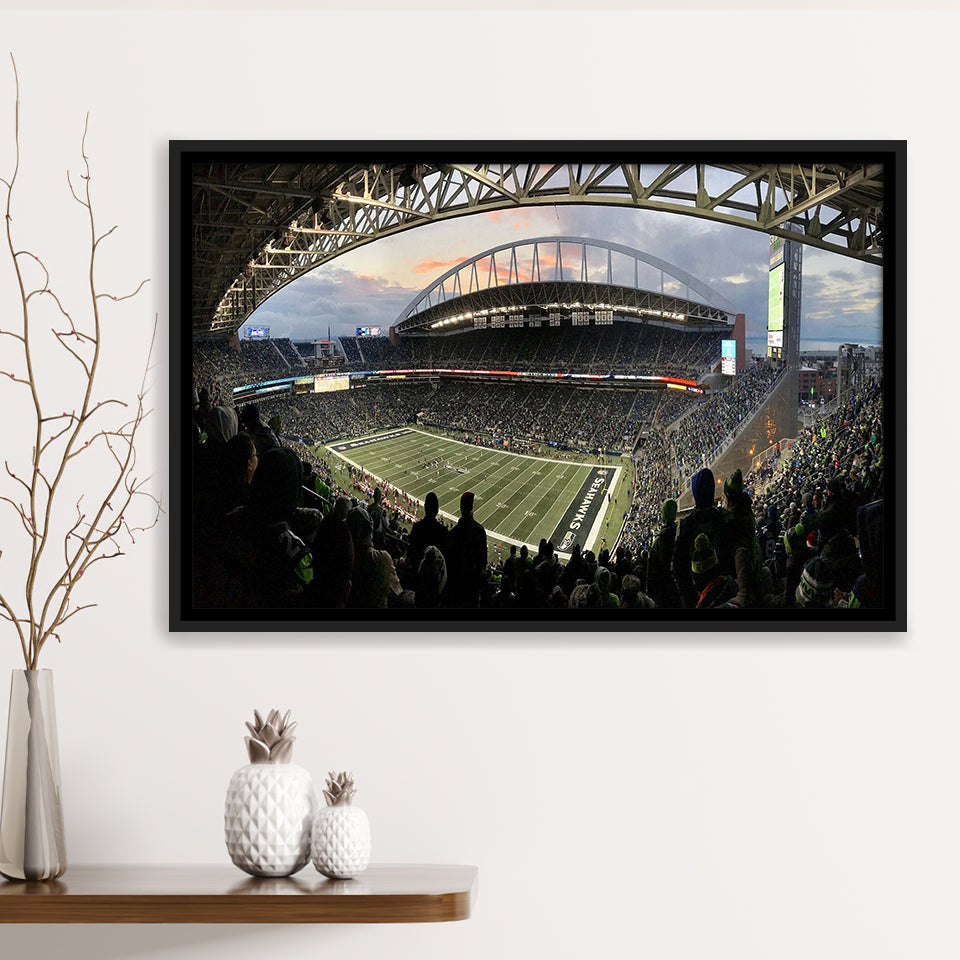 Seattle Seahawks Stadium Framed Canvas Prints Stadium CenturyLink Field Wall Art Lumen,Sport Stadium Art Prints, Fan Gift