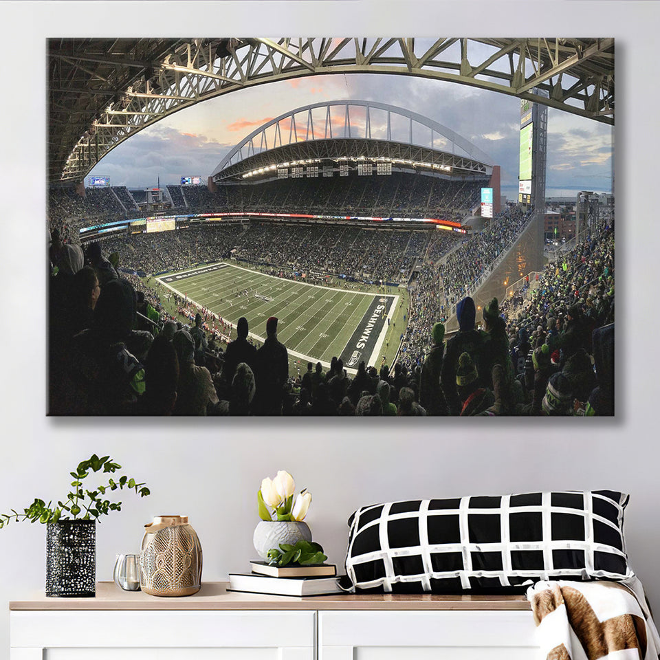 Seattle Seahawks Stadium Canvas Prints Stadium CenturyLink Field Wall Art Lumen,Sport Stadium Art Prints, Fan Gift, Wall Decor