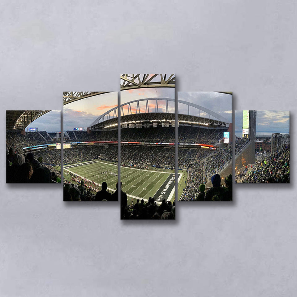 Seattle Seahawks Stadium Canvas Prints Stadium CenturyLink Field Wall Art Lumen,Multi Panels,Sport Stadium Art Prints, Fan Gift