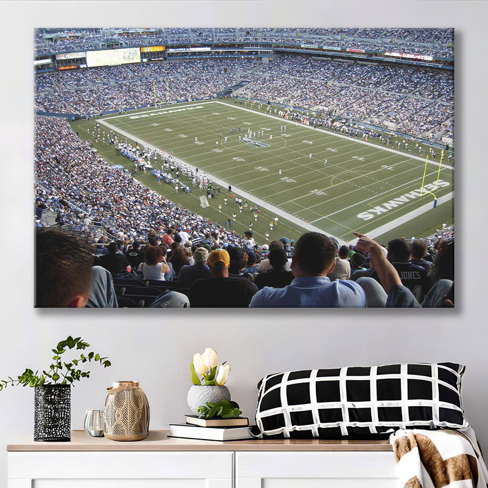 Seattle Seahawks Stadium Canvas Prints CenturyLink Field Wall Art Lumen,Sport Stadium Art Prints, Fan Gift, Wall Decor