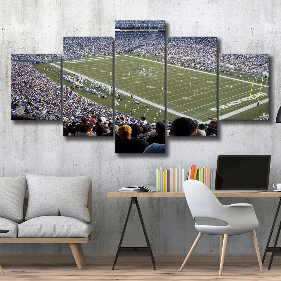 Seattle Seahawks Stadium Canvas Prints CenturyLink Field Wall Art Lumen,Multi Panels,Sport Stadium Art Prints, Fan Gift