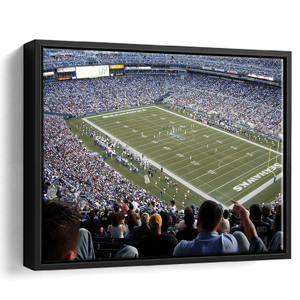 Seattle Seahawks Stadium Framed Canvas Prints CenturyLink Field Wall Art Lumen,Sport Stadium Art Prints, Fan Gift