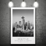 Seattle Usa Black And White Art Canvas Prints Wall Art Home Decor