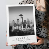 Seattle Usa Black And White Art Canvas Prints Wall Art Home Decor