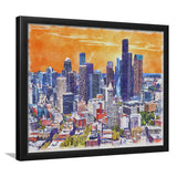 Seattle Watercolor Seattle Washington, Sport Prints Fan Gift, Framed Art Prints Wall Art Decor