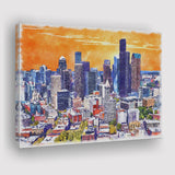 Seattle Watercolor Seattle Washington, Sport Art Prints Fan Gift, Canvas Prints Wall Art Decor