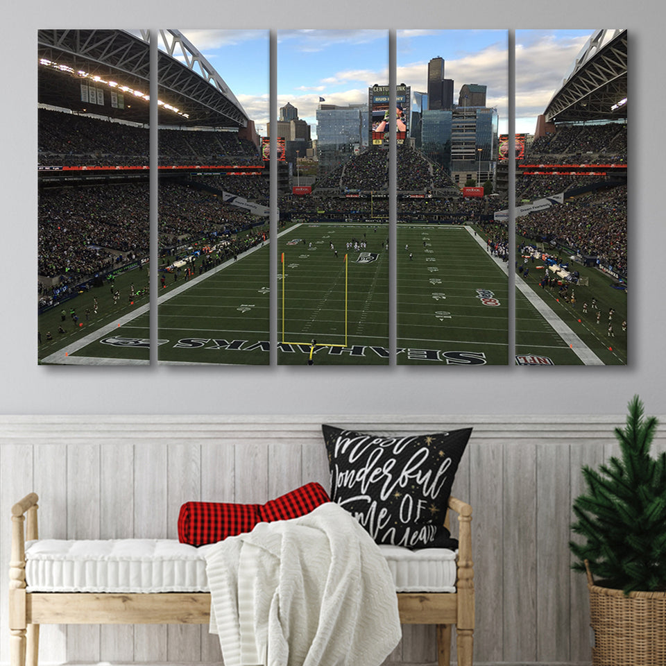 Seattles CenturyLink Field, Stadium Canvas, Sport Art, Gift for him, Multi Panels B, Canvas Prints Wall Art Decor
