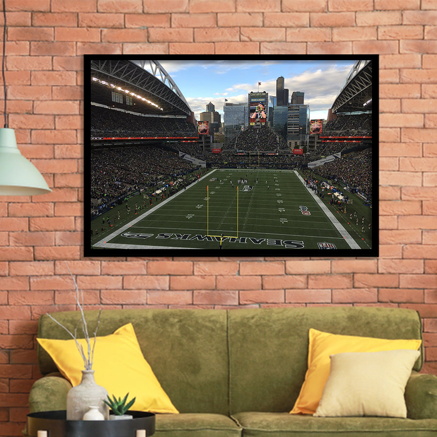 Seattles CenturyLink Field, Stadium Canvas, Sport Art, Gift for him, Framed Art Prints Wall Art Decor, Framed Picture