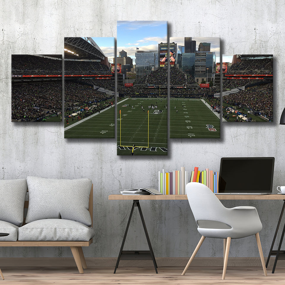 Seattles CenturyLink Field, Stadium Canvas, Sport Art, Large Canvas, Multi Panels, Canvas Prints Wall Art Decor