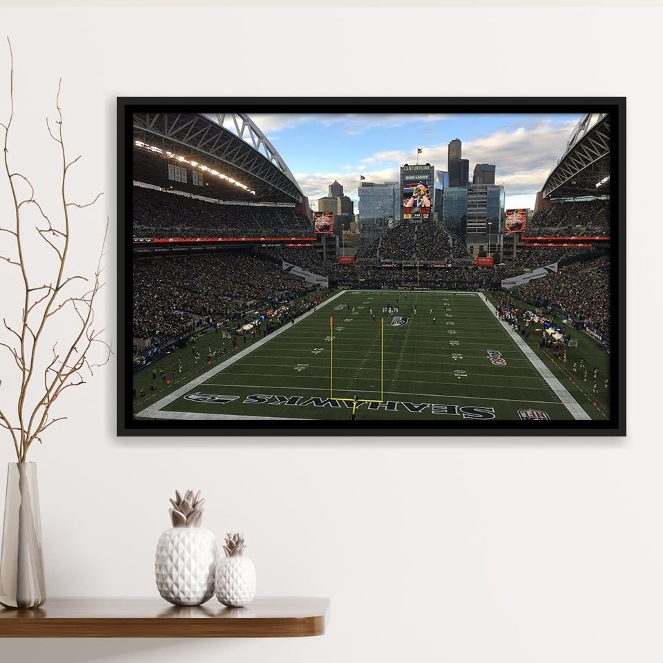 Seattles CenturyLink Field, Stadium Canvas, Sport Art, Gift for him, Framed Canvas Prints Wall Art Decor, Framed Picture