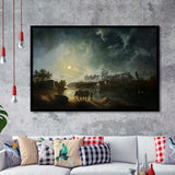 Sebastian Pether British 1790 1844 Windsor By Moonlight Framed Art Prints Wall Art Decor - Painting Prints, Framed Picture