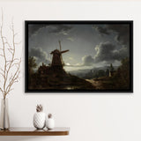 Sebastian Pether Landscape By Moonlight Framed Canvas Prints Wall Art - Painting Canvas, Floating Frame, Wall Decor