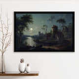 Sebastian Pether River Scene Framed Canvas Prints Wall Art - Painting Canvas, Floating Frame, Wall Decor