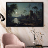 Sebastian Pether River Scene Framed Canvas Prints Wall Art - Painting Canvas, Floating Frame, Wall Decor