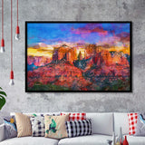 Sedona Arizona Usa Red Rock State City Art Watercolor Framed Art Prints Wall Art Decor,Framed Picture