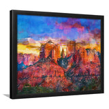Sedona Arizona Usa Red Rock State City Art Watercolor Framed Art Prints Wall Art Decor,Framed Picture
