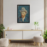 Self-Portrait In A Gray Felt Hat By Vincent Van Gogh-Art Print,Frame Art,Plexiglass Cover