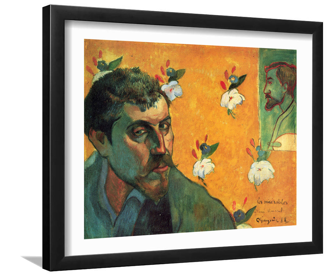 Self Portrait With Emil Bernard (Les Miserables) By Paul Gauguin-Canvas art,Art Print,Frame art,Plexiglass cover