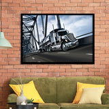 Semi Truck Canvas Wall Art Framed Art Prints, Wall Art,Home Decor,Framed Picture