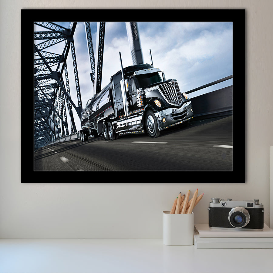 Semi Truck Canvas Wall Art Framed Art Prints, Wall Art,Home Decor,Framed Picture