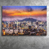 Seoul View of Downtown Cityscape Canvas Prints Wall Art Decor - Paiting Canvas, Art Prints, Wall Decor, For Sale