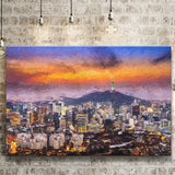 Seoul View of Downtown Cityscape Canvas Prints Wall Art Decor - Paiting Canvas, Art Prints, Wall Decor, For Sale