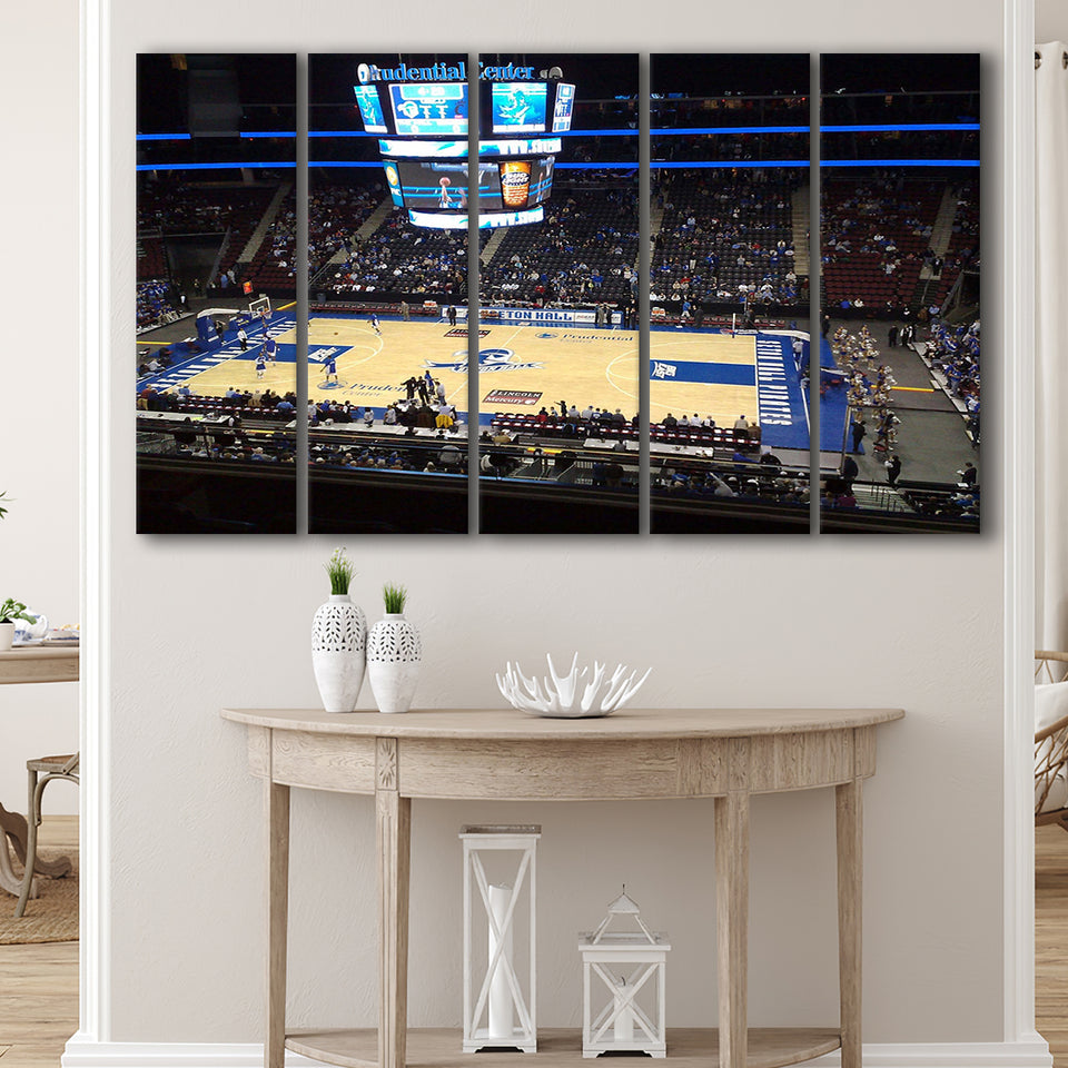 Seton Hall Pirates Stadium Canvas Prints Prudential Center Wall Art,Multi Panels B,Sport Stadium Art Prints, Fan Gift