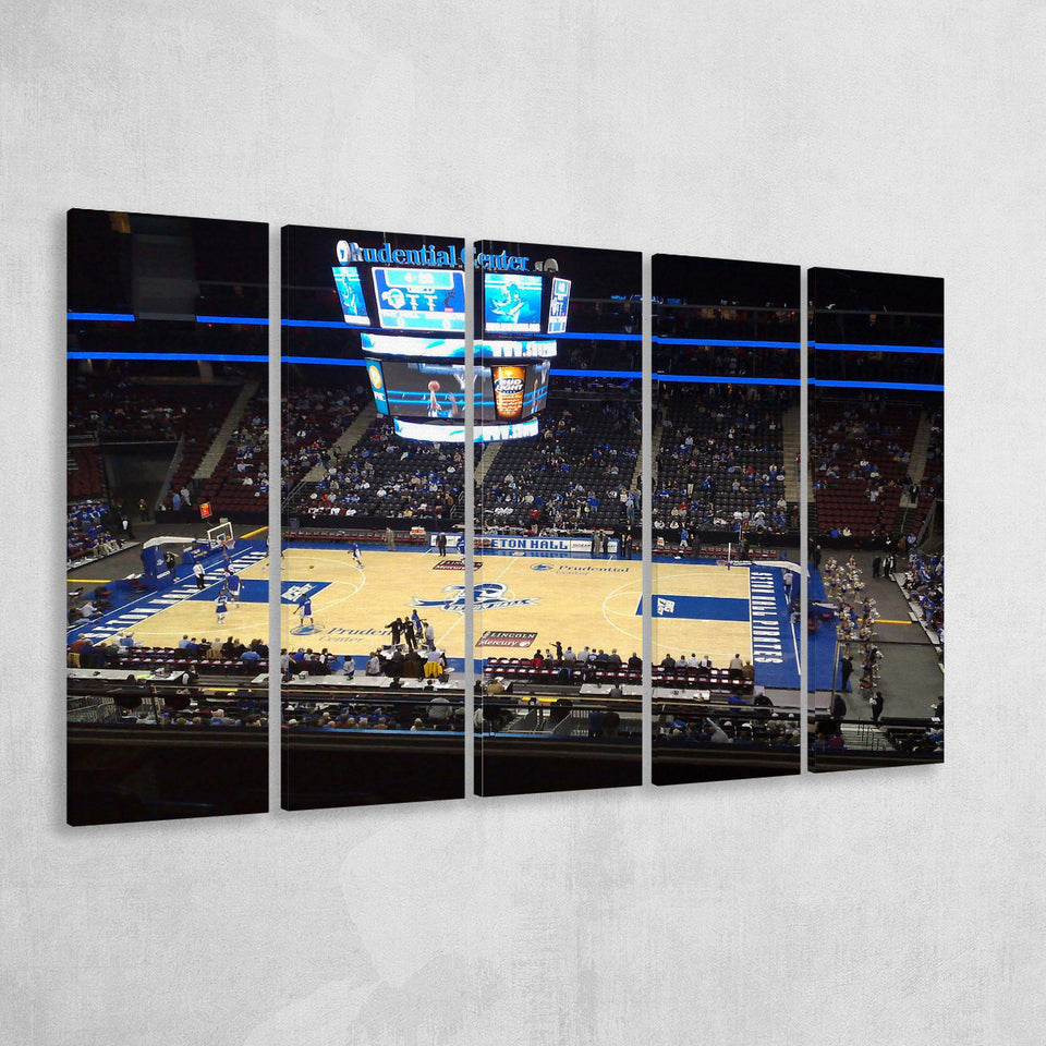 Seton Hall Pirates Stadium Canvas Prints Prudential Center Wall Art,Multi Panels B,Sport Stadium Art Prints, Fan Gift