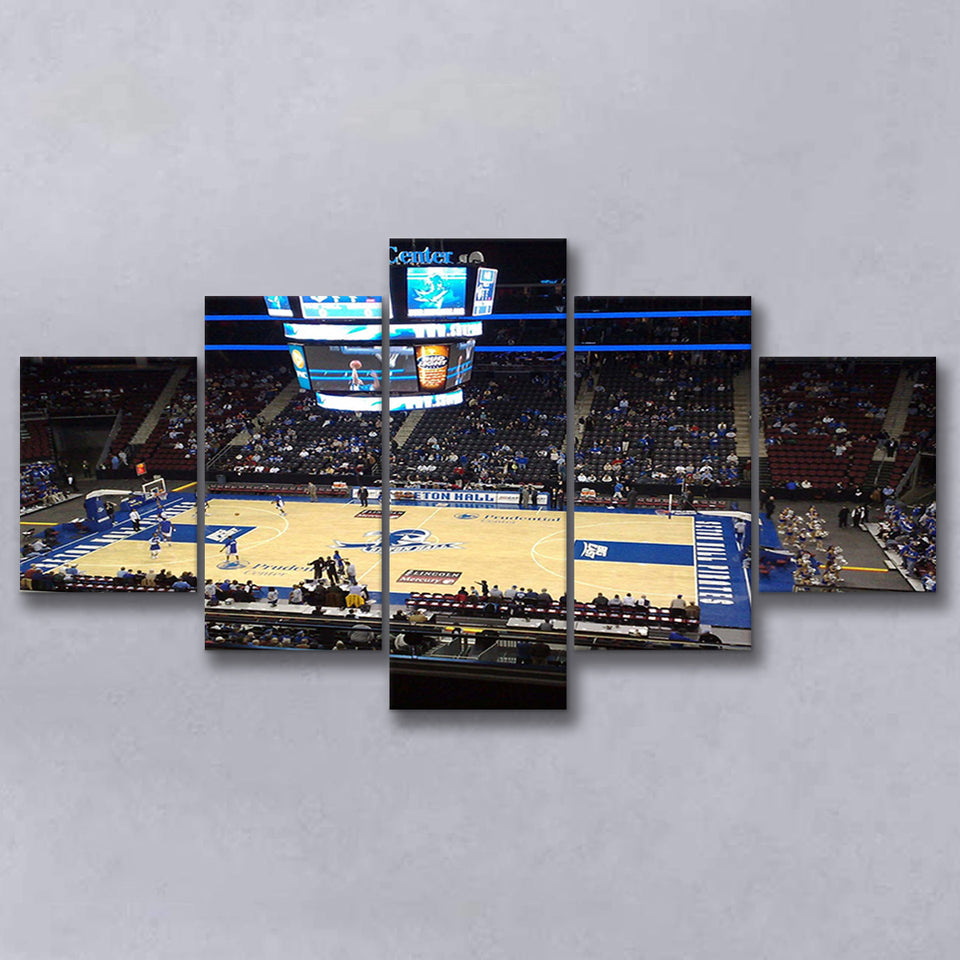Seton Hall Pirates Stadium Canvas Prints Prudential Center Wall Art,Multi Panels,Sport Stadium Art Prints, Fan Gift