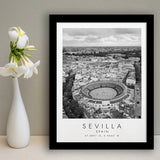 Sevilla, Spain Black And White Art Framed Art Prints Wall Art Decor, Framed Picture