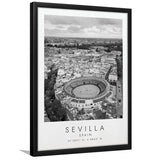 Sevilla, Spain Black And White Art Framed Art Prints Wall Art Decor, Framed Picture