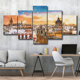 Seville Spain Skyline Old Quarter 5 Pieces Mixed Canvas Prints Wall Art Home Decor