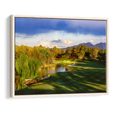 Shadow Creek Golf Club, Hole 04, North Las Vegas, Nevada, Golf Art Print, Framed Canvas Prints Wall Art Decor, Floating Frame
