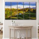 Shadow Creek Golf Club, Hole 04, North Las Vegas, Nevada, 5 Panels Extra Large Canvas Prints Wall Art Decor