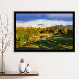 Shadow Creek Golf Club, Hole 04, North Las Vegas, Nevada, Golf Art Print, Framed Canvas Prints Wall Art Decor, Floating Frame