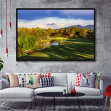 Shadow Creek Golf Club, Hole 04, North Las Vegas, Nevada, Golf Art Print, Framed Canvas Prints Wall Art Decor, Floating Frame