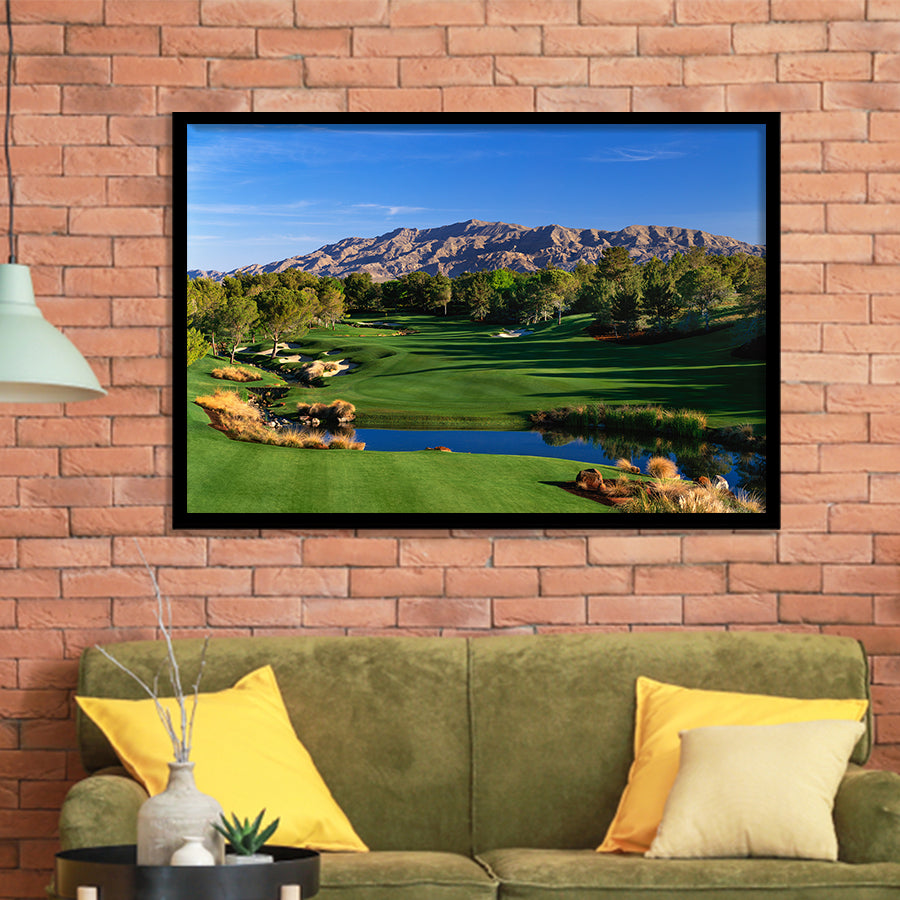 Shadow Creek Golf Club Hole 09, North Las Vegas, Nevada, Golf Sport Print, Golf Lover, Framed Art Prints Home Decor