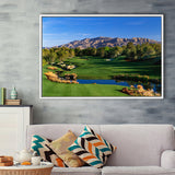 Shadow Creek Golf Club Hole 09, North Las Vegas, Nevada, Golf Art Print, Framed Canvas Prints Wall Art Decor, Floating Frame